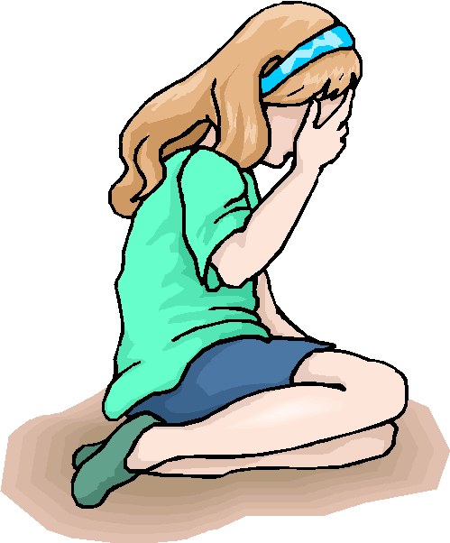 two people crying together clipart